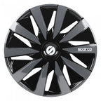 wieldoppen Lazio 13 inch ABS zwart grijs set van 4