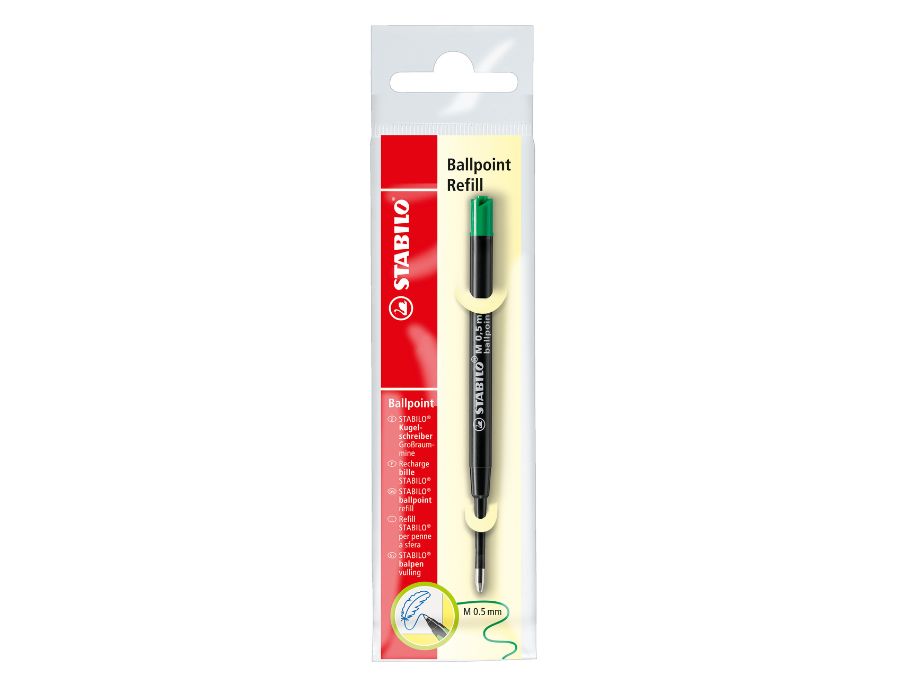 Stabilo balpen - navulling - 0,5 mm - groen