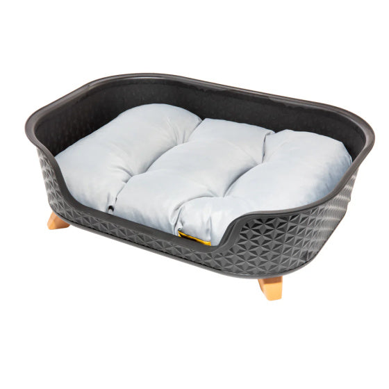 Starplast Hondenmand met verhoging 78.5 x 58.5 x 25 cm Zwart