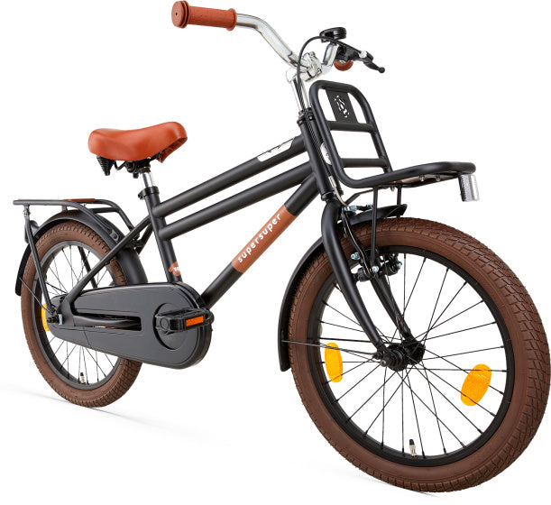 Supersuper Jongensfiets cooper bamboo 18 staal zwart