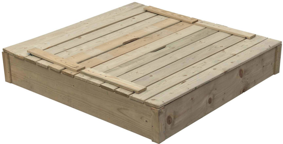 Swingking houten zandbak blank - gucio