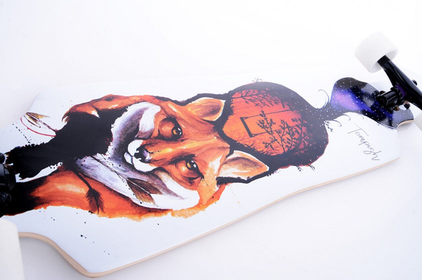 Tempish Longboard Fox 82,5x21,5 cm hout wit zwart