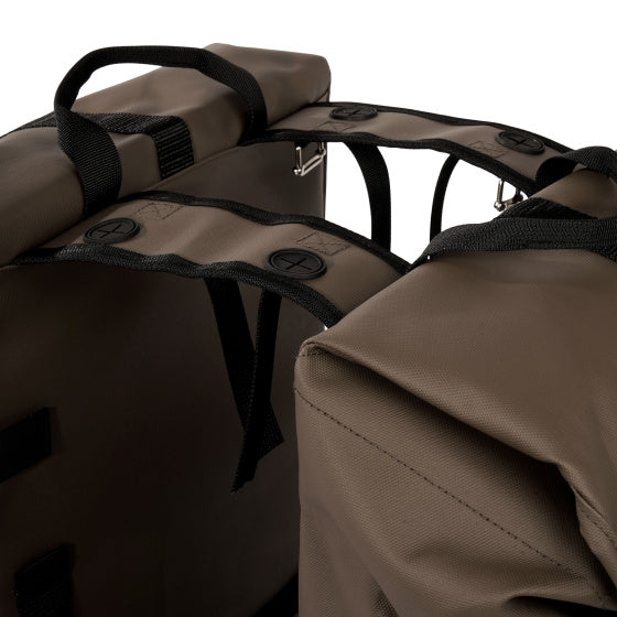 Urbanproof tas double cargo up recycle 38l bruin