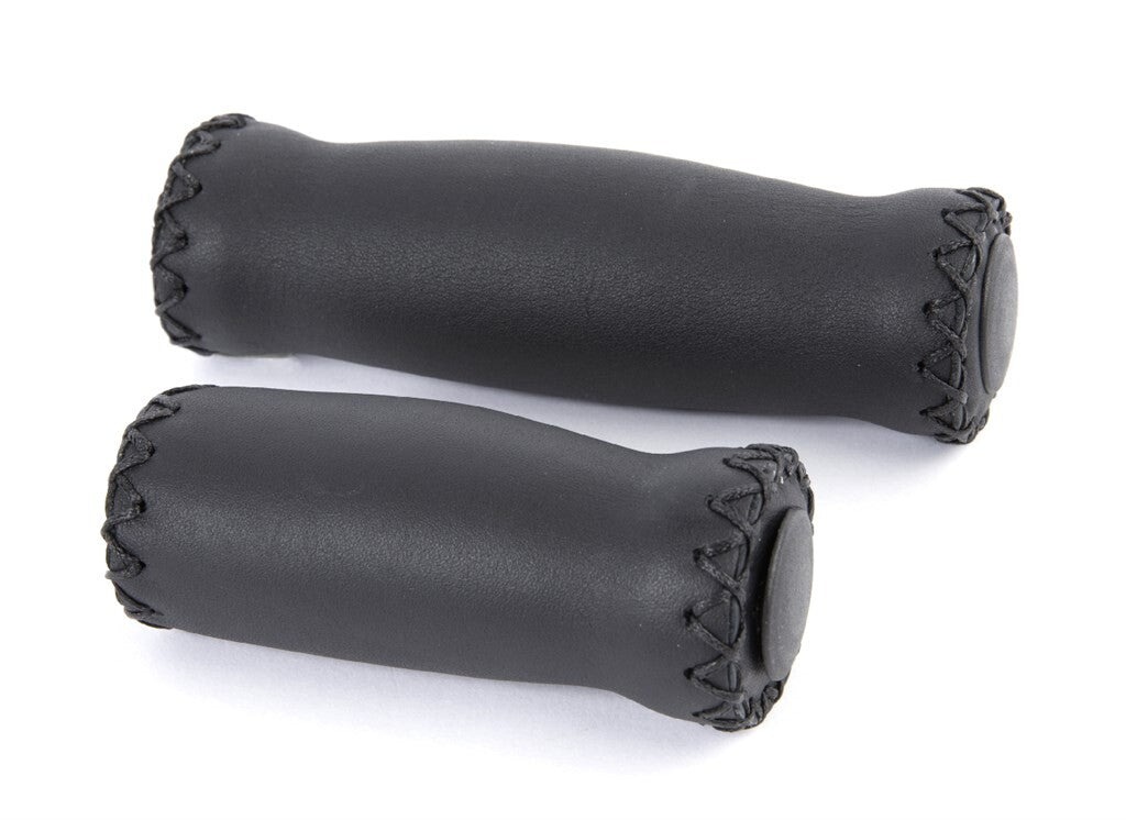 Velo handvatset 90/125mm leer zwart