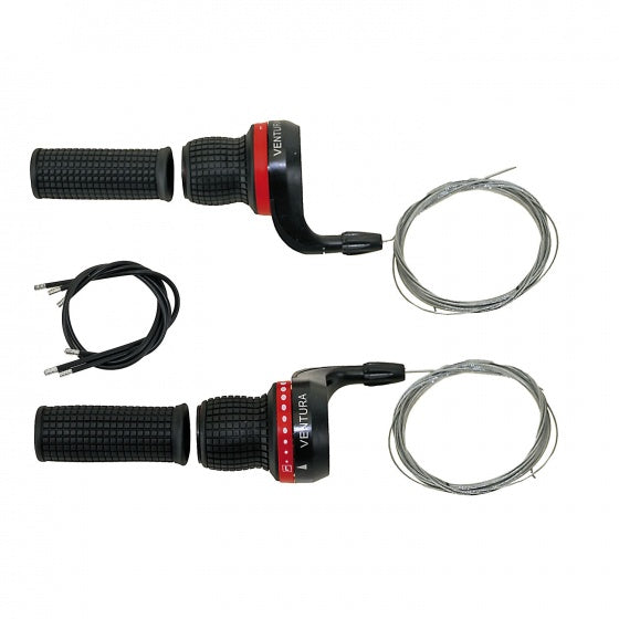 ventura shifters met handgreep 21 speed zwart