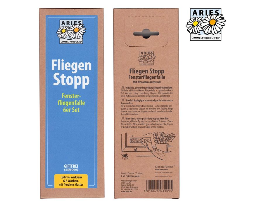 Aries vliegenvanger - 6 st - fliegenstopp