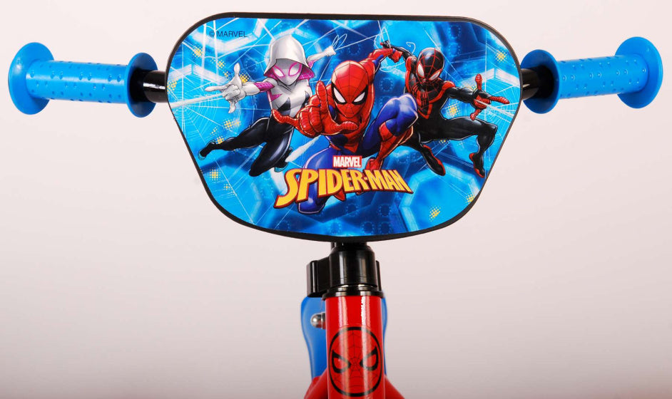 Spider-Man Kinderfiets Jongens 10 inch Rood Blauw Doortrapper