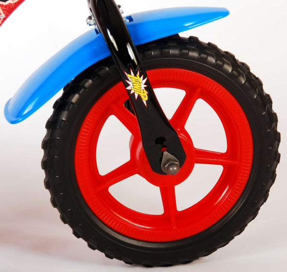 Spider-Man Kinderfiets Jongens 10 inch Rood Blauw Doortrapper
