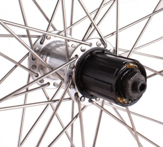 Achterwiel 28-15 8-13 8 622 uitval alu velg paralex zw.