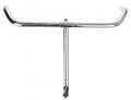 Stuur Omafiets XL Grepen 22,2 550 22,2 mm Zilver