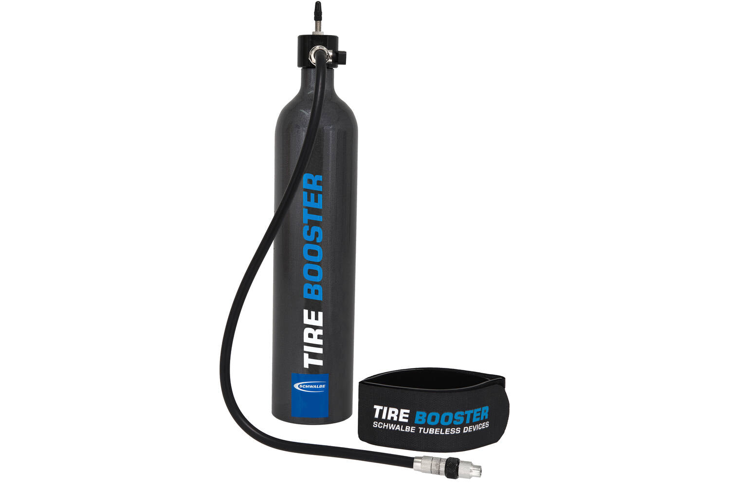 Schwalbe Tire booster tubeless fietspomp inclusief montage riem