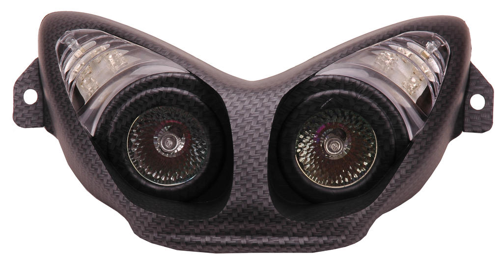KOPLAMPUNIT AEROX HALOGEEN-LED CARBON