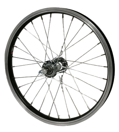 Hzb voorwiel 16 inch etrto 305 aluminium zwart vaste as