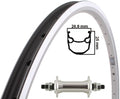 Kgs voorwiel 28 inch (622) alu velg zilver vaste as rvs spaken