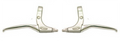 Saccon remhendel set, aluminium. zilver.