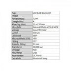 LAMP LED E27 BLUETOOTH WARM WIT