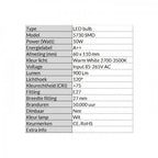 LAMP LED E27 10W WARM WIT