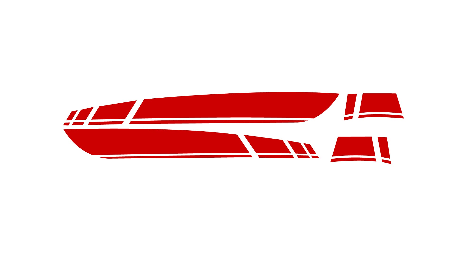 Stickerset CVS Origineel Stripe Dubbel Rood | Vespa Sprint
