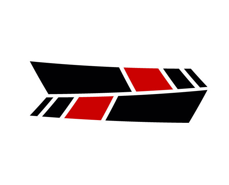 Stickerset CVS Zwart / Rood | Piaggio Zip