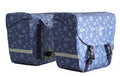 Qt cycle tech dubbele tas flora blauw 2x19 liter 1003769