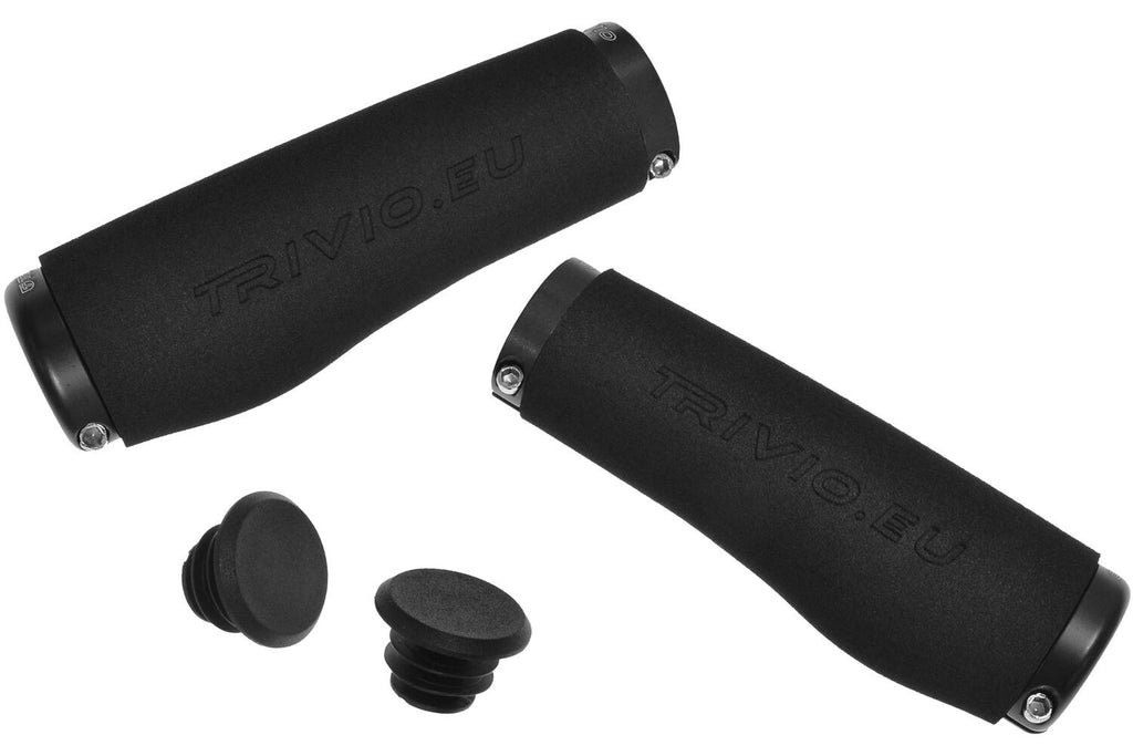 Trivio - mtb handvatten foam lock-on zwart