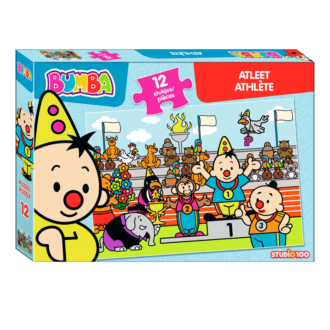 Studio 100 bumba puzzel atleet, 12st.