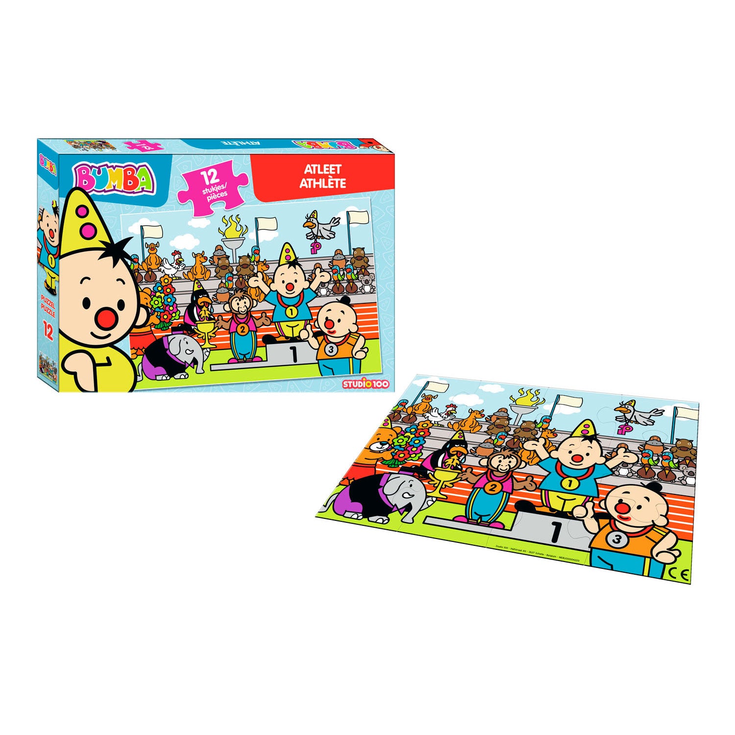 Studio 100 bumba puzzel atleet, 12st.