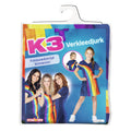 Studio 100 k3 verkleedkleding - verkleedjurk regenboog blauw 6-8 jaar - maat 134 - verkleedkleding