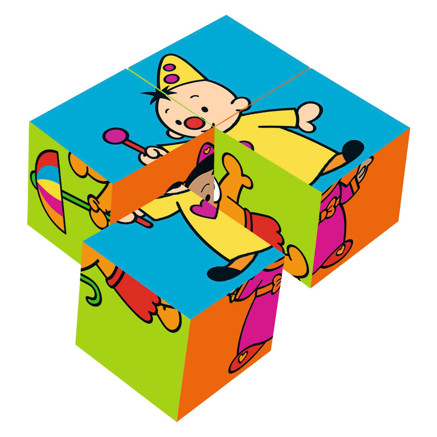Bumba houten blokpuzzel, 4st.