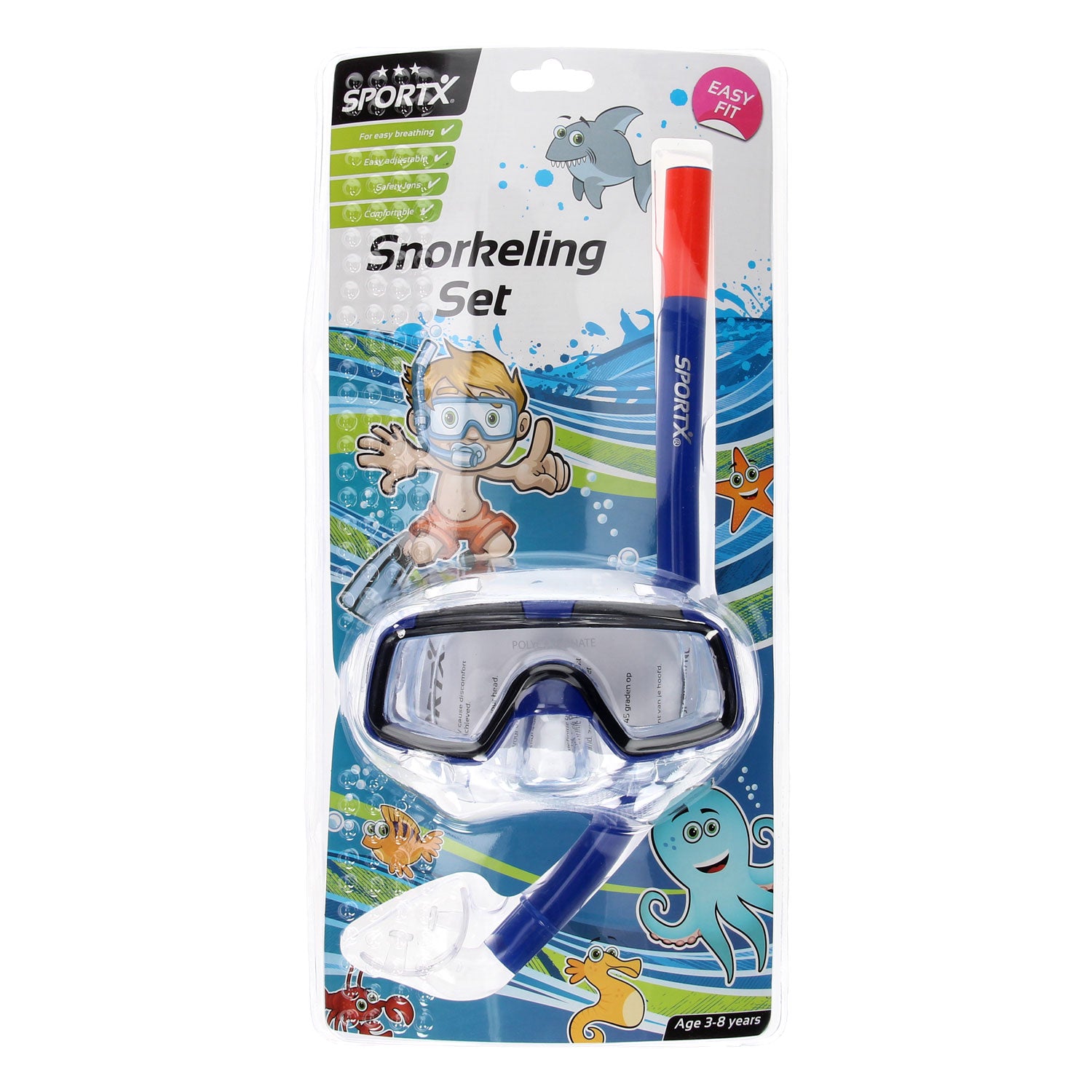 Sportx kids snorkelset comfort 3-8 jaar