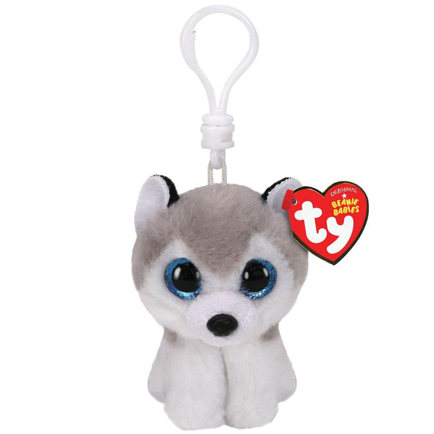 Ty beanie babies clip husky knuffel buff 7 cm