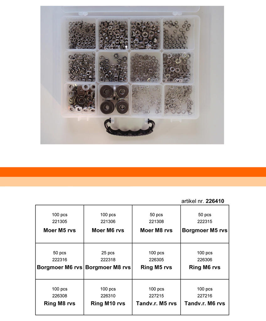 SORTI 12DLG. RINGEN + MOEREN RVS