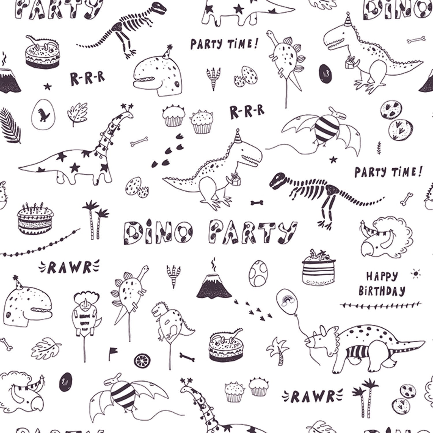 Rotolux Inpakpapier Inkleurbaar Party, 4 mtr.