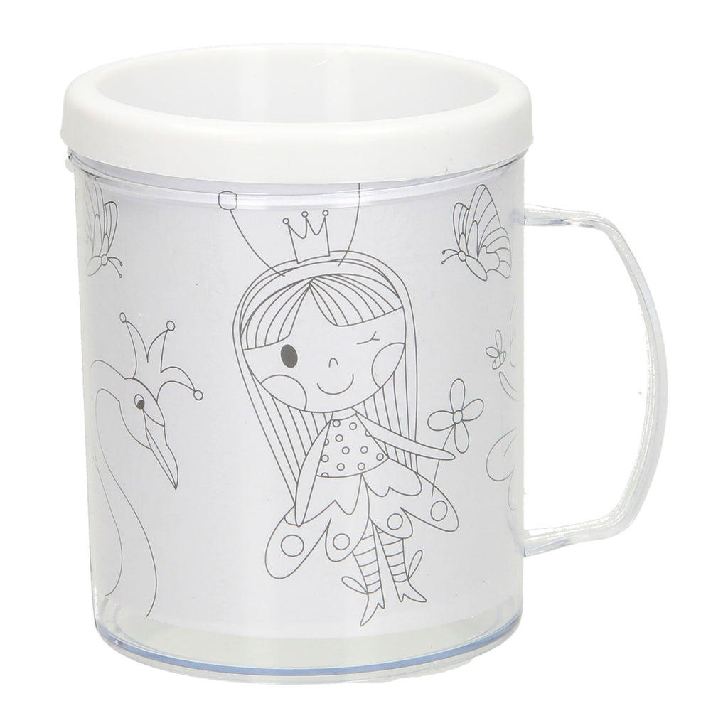 Kleur je eigen beker prinses 250 ml | 36 stuks