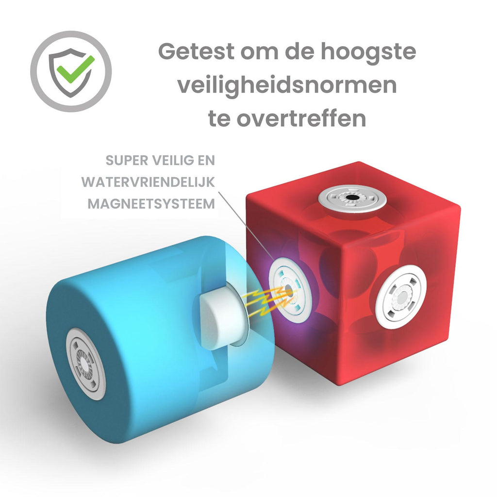 Blockaroo Magnetische Foam Blokken Kasteel Box, 35dlg.