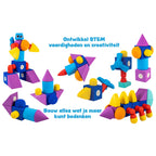 Blockaroo Magnetische Foam Blokken Kasteel Box, 35dlg.
