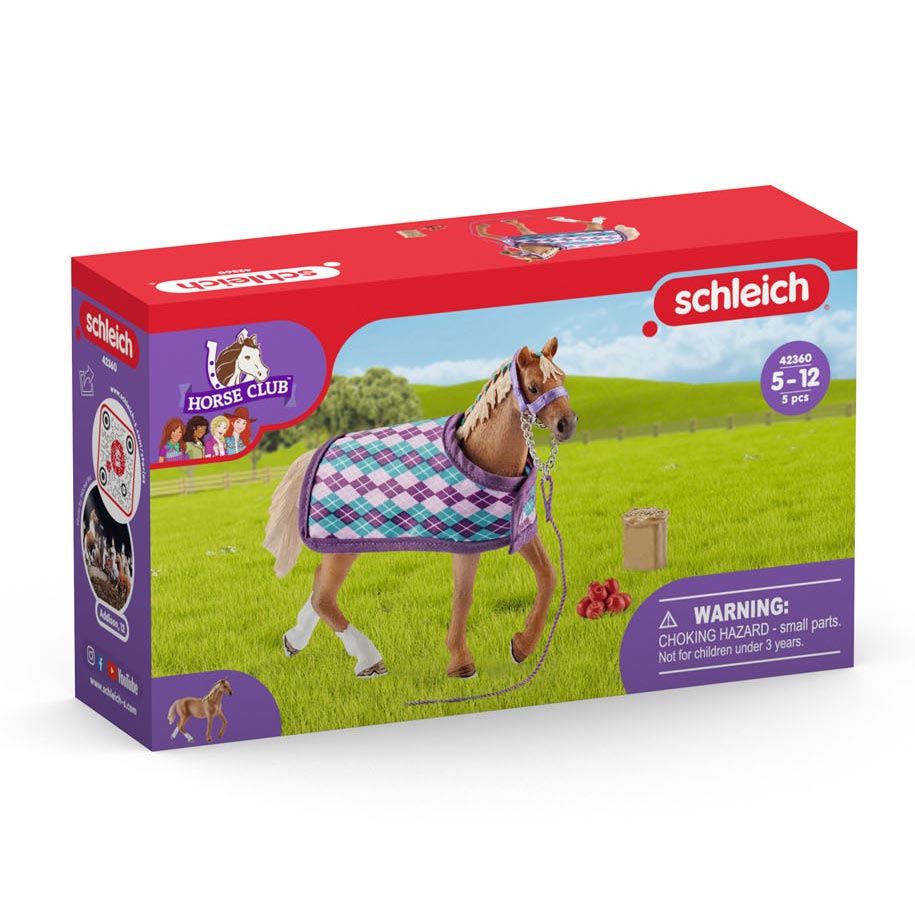 Schleich HORSE CLUB Engelse Volbloed met Deken 42360