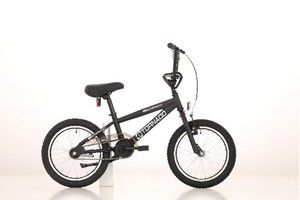 Bmx Fiets 16 mat zwart