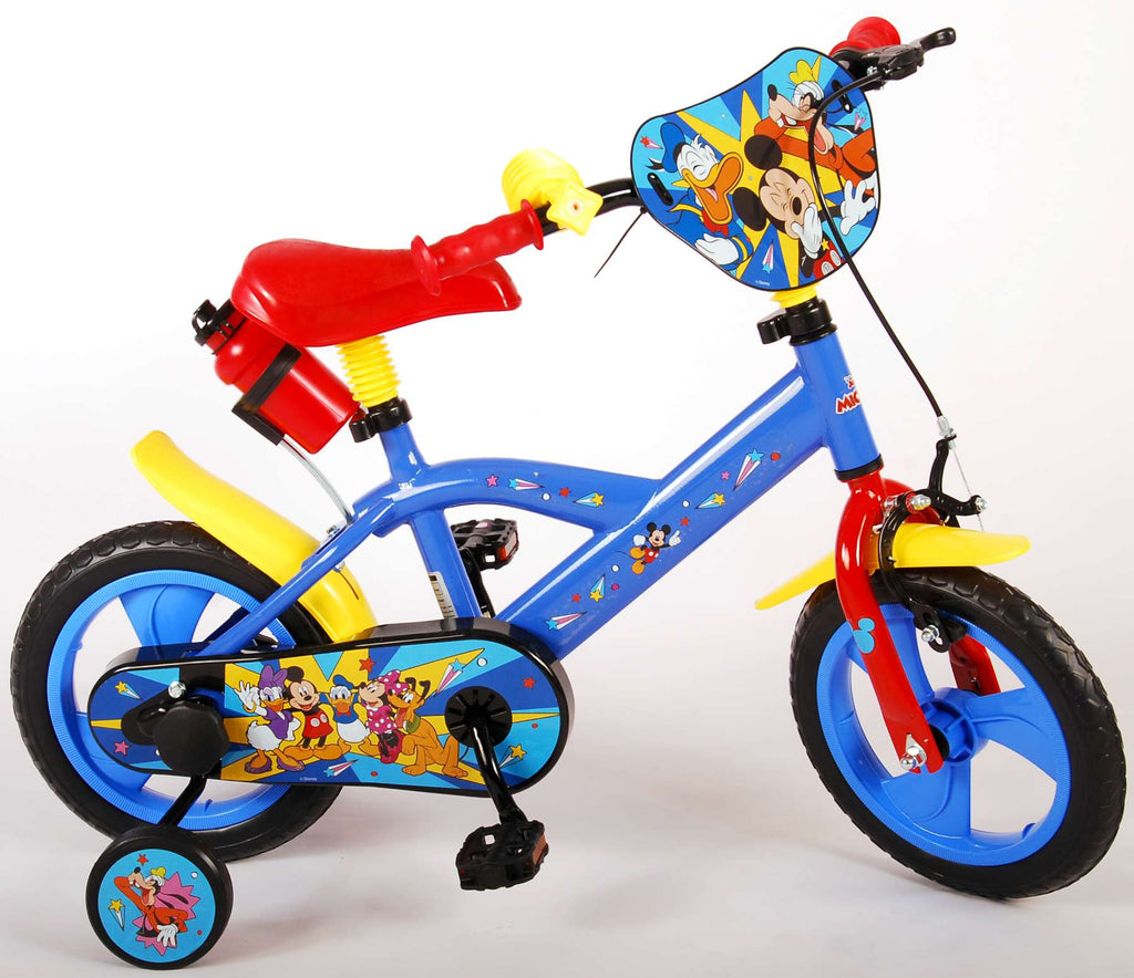 Mickey mouse Mickey Kinderfiets 12 inch Rood/Blauw Doortrapper