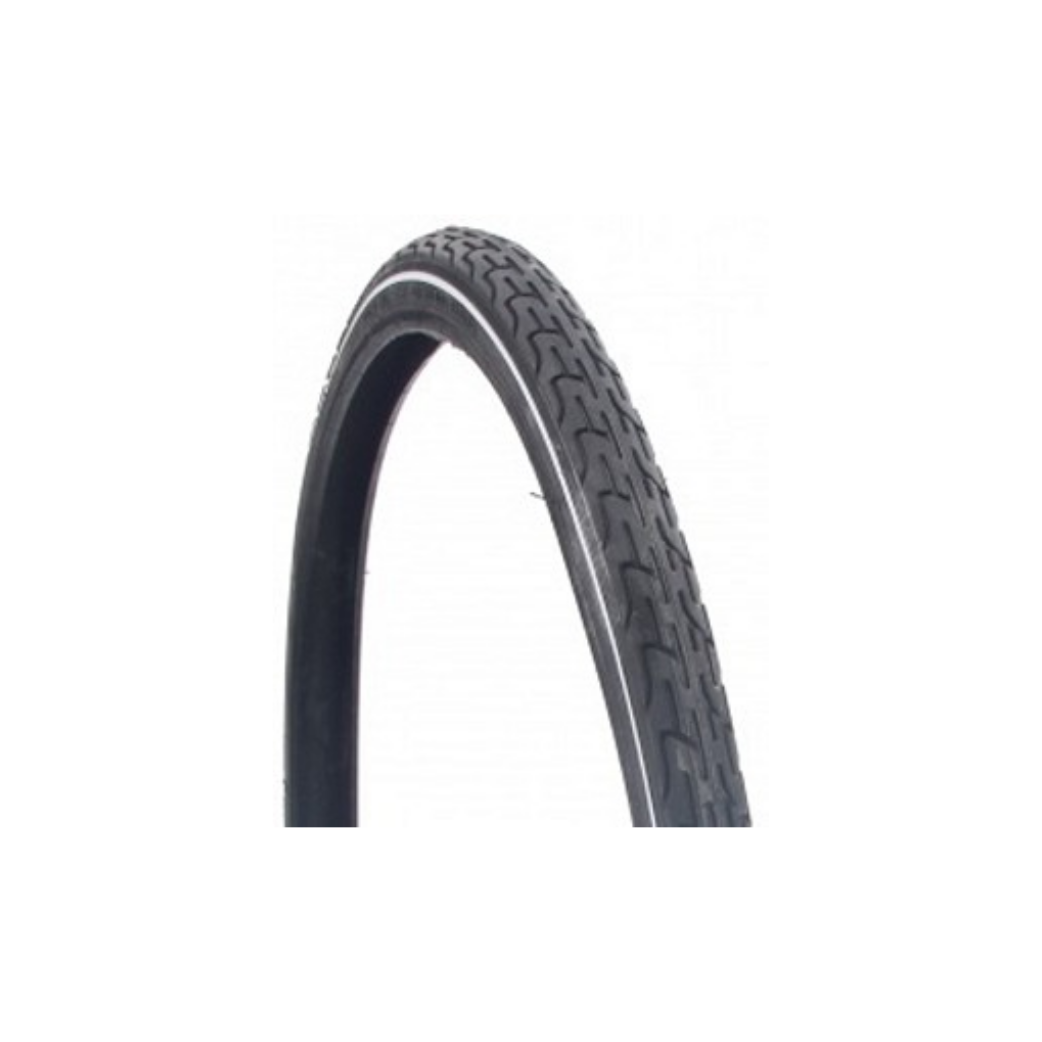 Buitenband 28 sp. deli zwart+ witte bies 37-622
