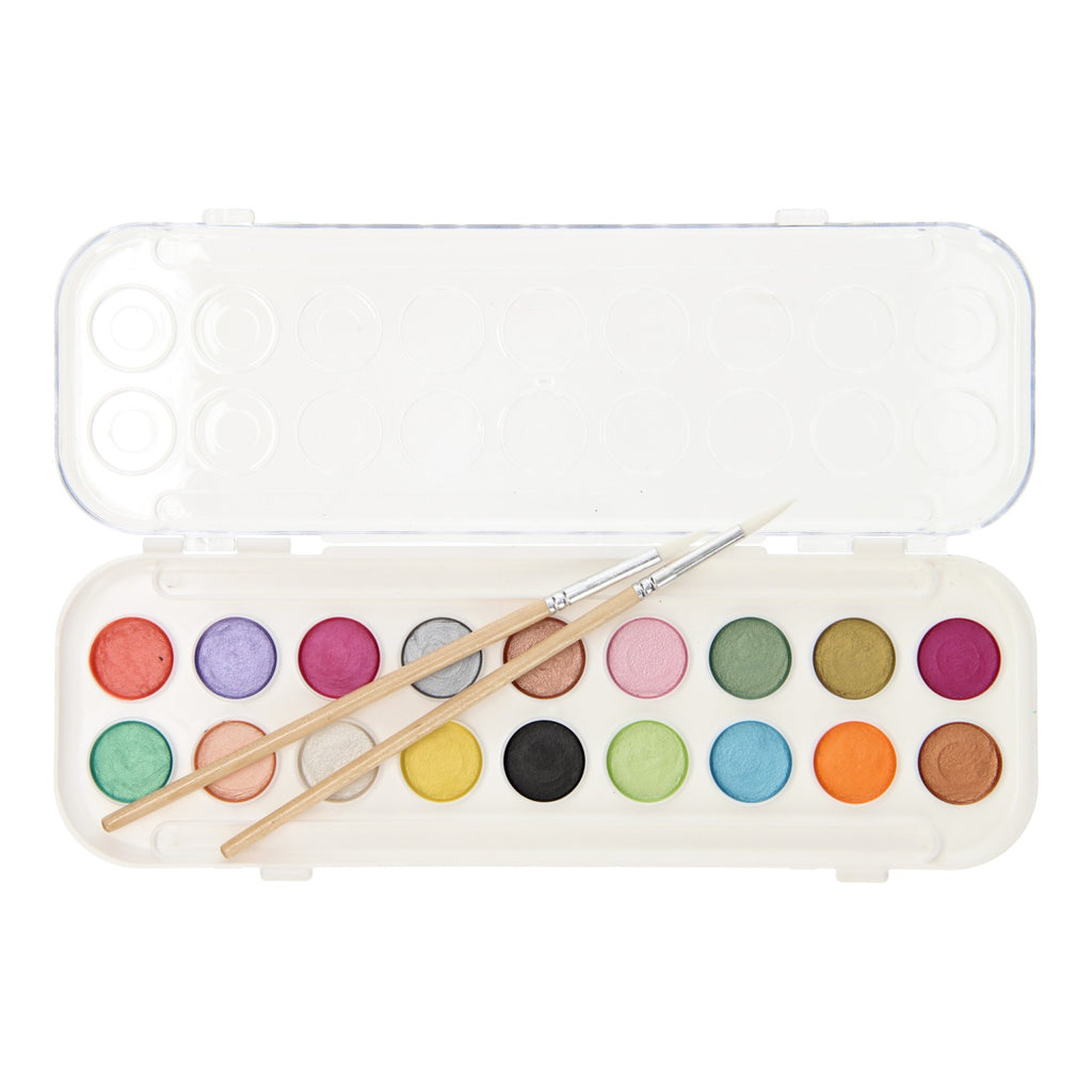 Artist waterverfset metallic 18 kleuren
