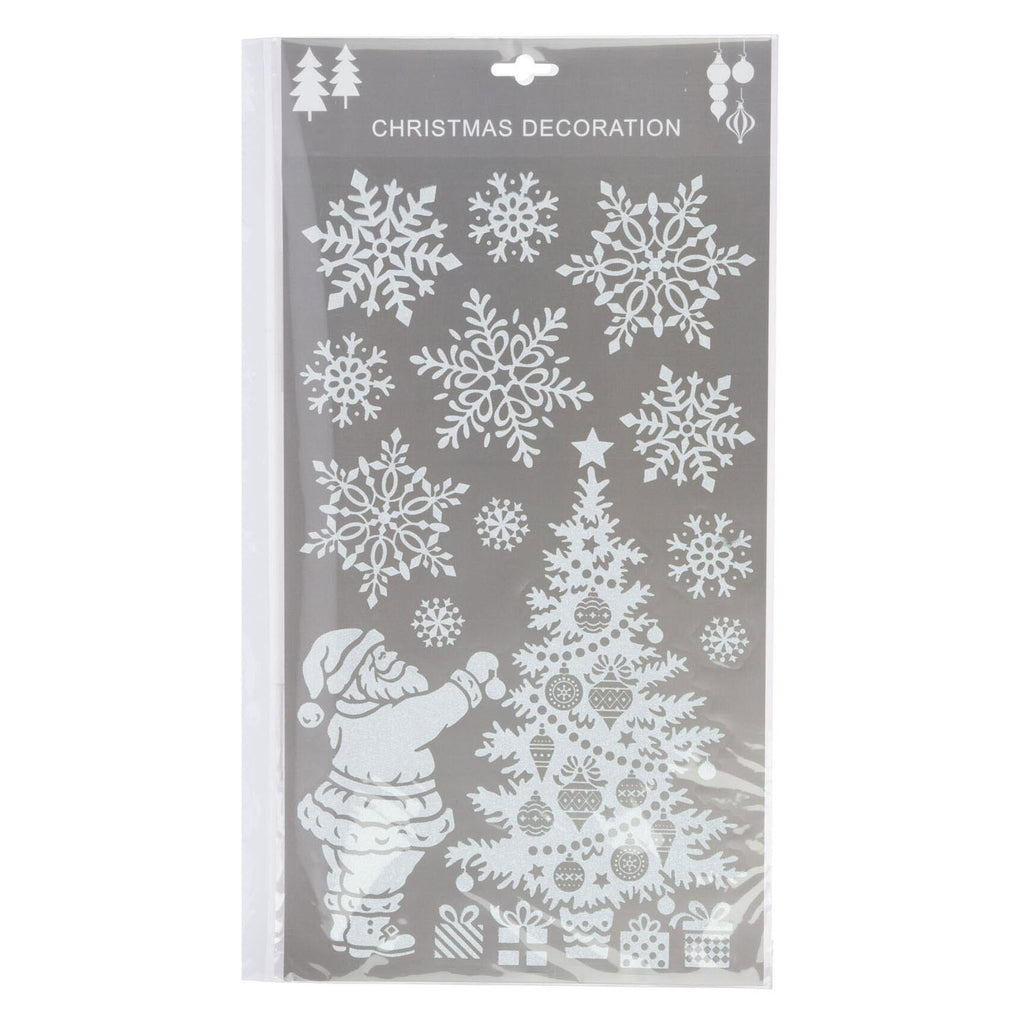 Raamstickers Kerst Glitter Wit