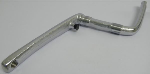 Bmx crank one piece zilver