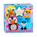 Lumo Stars Vormenpuzzel 4in1 Papegaai en Vossen