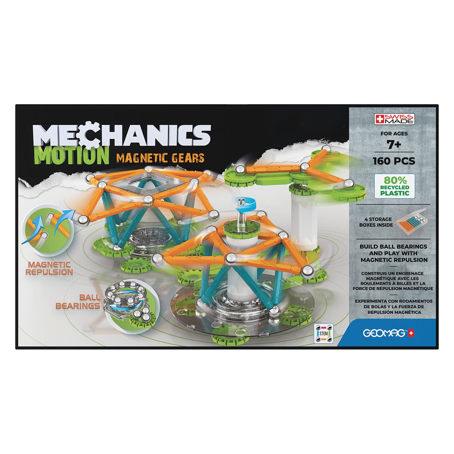 Geomag Mechanics RE 3Magnetic Gears, 160dlg.
