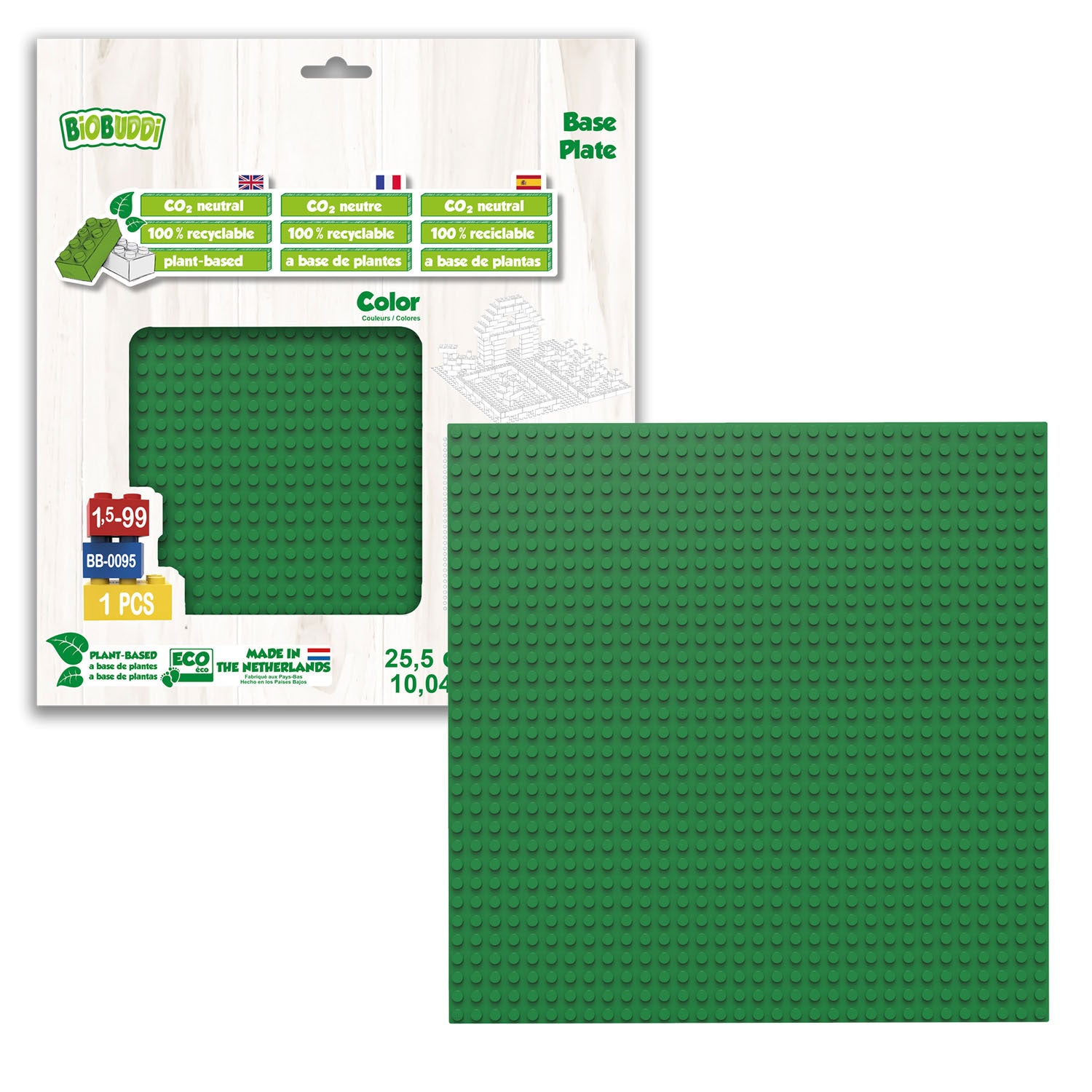 BiOBUDDi Grondplaat Donker Groen, 32x32