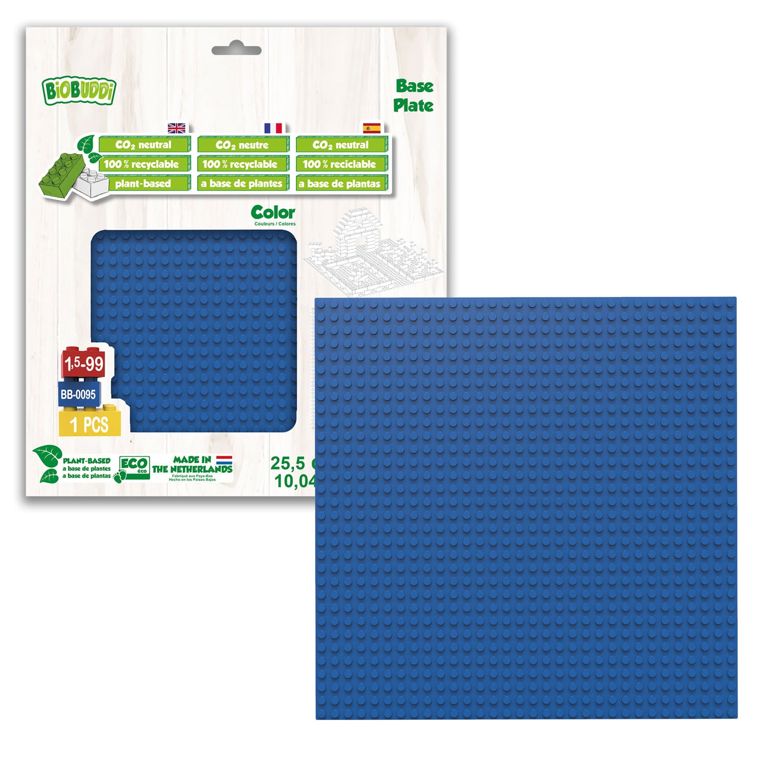 BiOBUDDi Grondplaat Blauw, 32x32