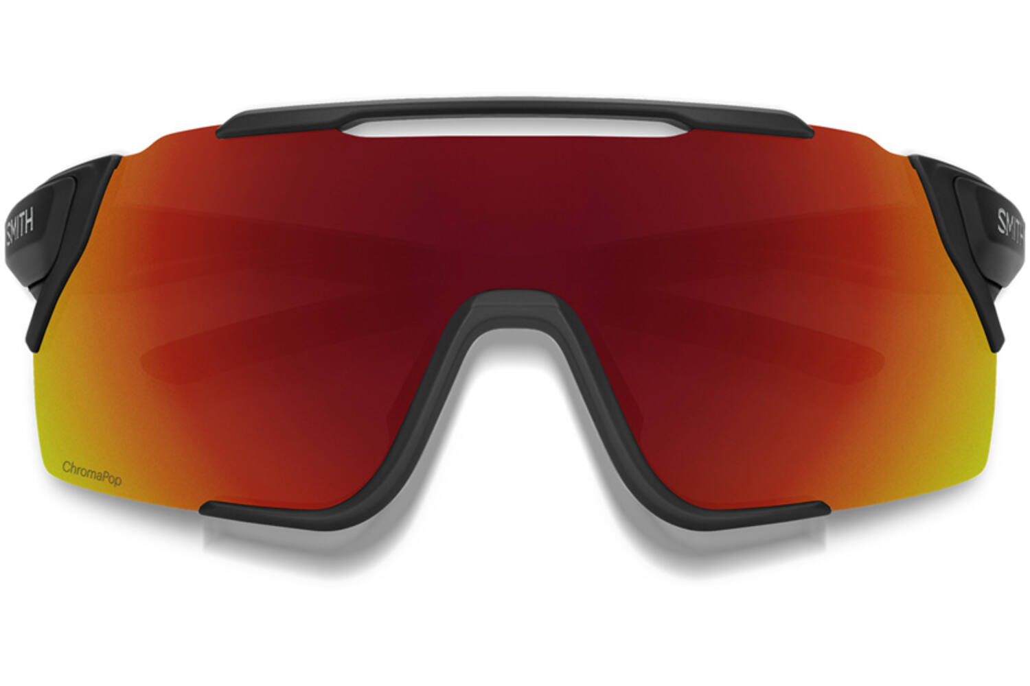 Smith Attack mag mtb bril matte black chrom red mirror