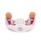 Smoby Baby Nurse Paarse Babystoel voor 2 Poppen