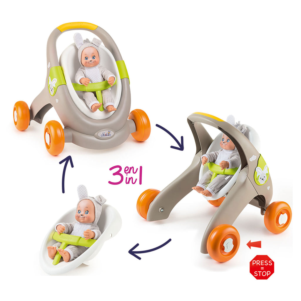Smoby Minikiss Babywalker Vos 3in1